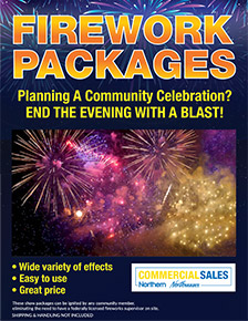 Firework Packages - showing fireworks exploding in the nighttime sky.
